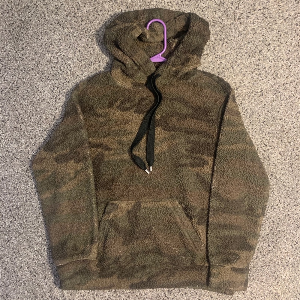 Camo Sherpa Hoodie